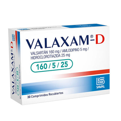 Valaxam-D Comprimidos Recubiertos 160/5/25 - Farmacias Curie