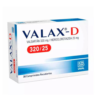 Valax-D Comprimidos Recubiertos 320/25 - Farmacias Curie