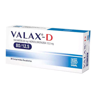 Valax-D Comprimidos Recubiertos 80/12,5 - Farmacias Curie