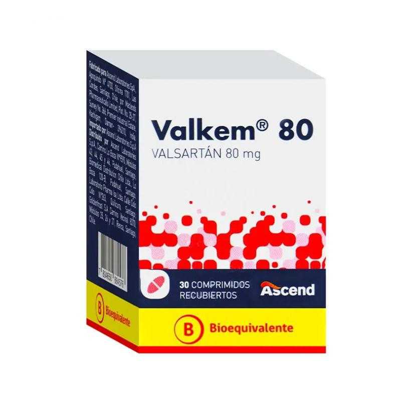 Valkem 80 mg - 30 Comprimidos Recubiertos - Farmacias Curie