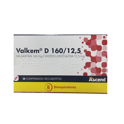 Valkem-D Comprimidos Recubiertos 160/12,5 - Farmacias Curie