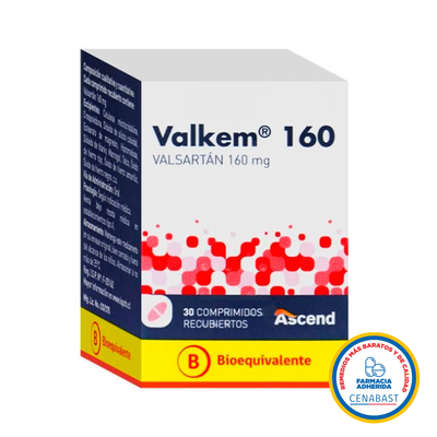 Valkem Comprimidos Recubiertos 160mg Medicamento Cenabast - Farmacias Curie
