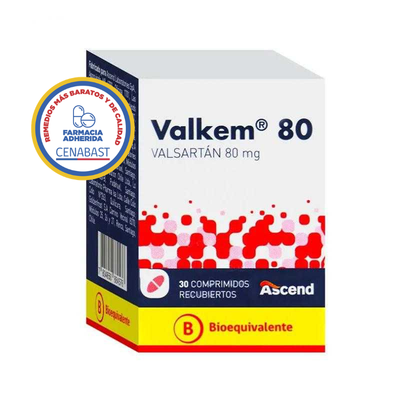 Valkem 80 mg - 30 Comprimidos Recubiertos - Medicamento Cenabast