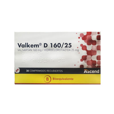 Valkem-D Comprimidos Recubiertos 160/25 - Farmacias Curie
