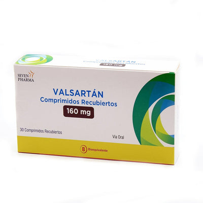 Valsartán Comprimidos Recubiertos 160mg - Farmacias Curie