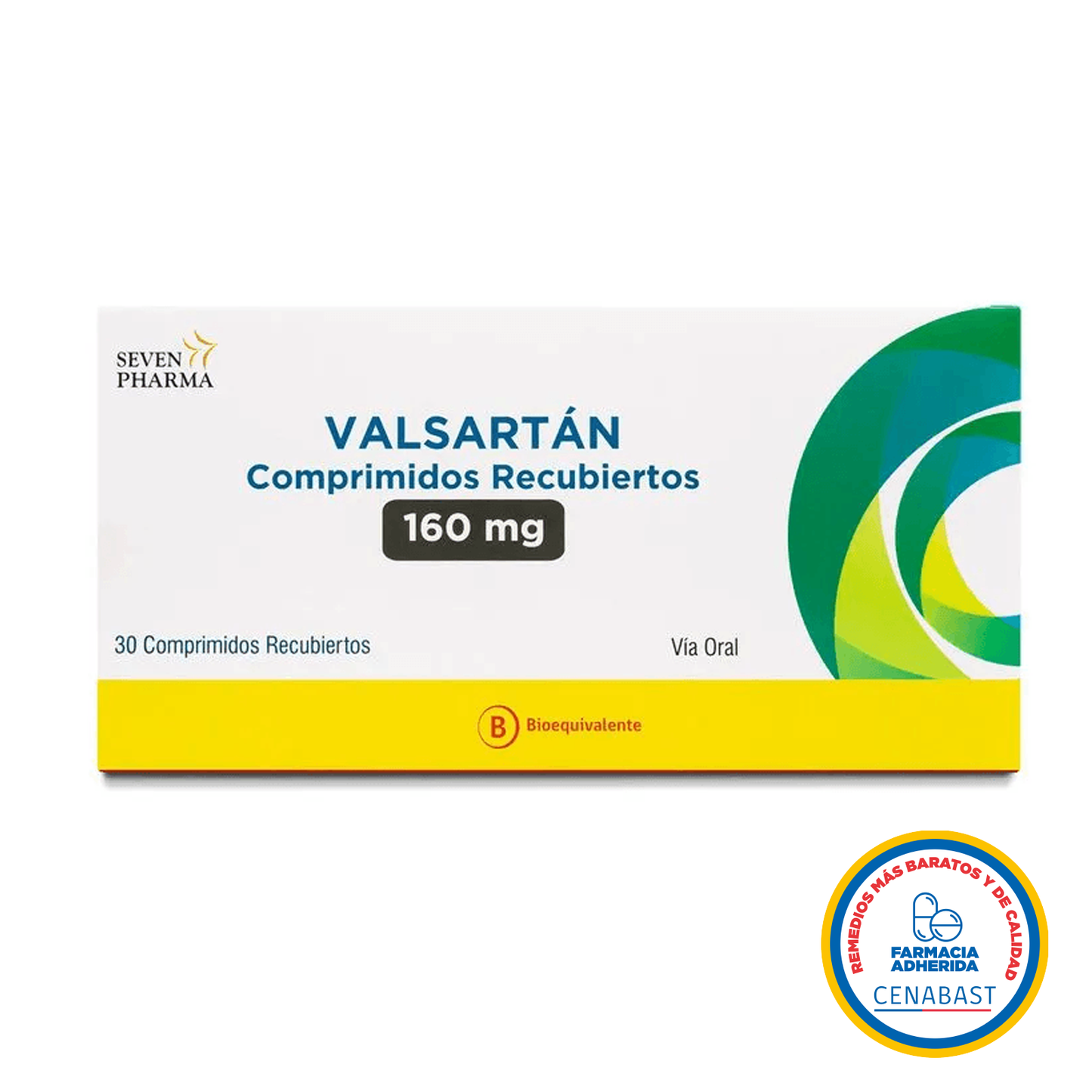 Valsartán Comprimidos Recubiertos 160mg Medicamento Cenabast - Farmacias Curie