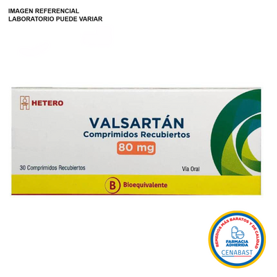 Valsartán Comprimidos Recubiertos 80mg Medicamento Cenabast