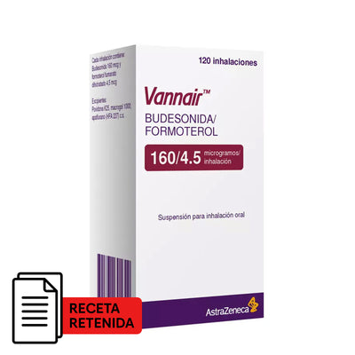Vannair Suspensión para Inhalación Oral 160/4.5 - Farmacias Curie