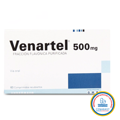 Venartel Comprimidos Recubiertos 500mg Medicamento Cenabast - Farmacias Curie