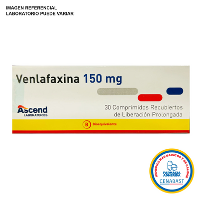 Venlafaxina 150mg - 30 Cápsulas de Liberación Prolongada - Medicamento Cenabast