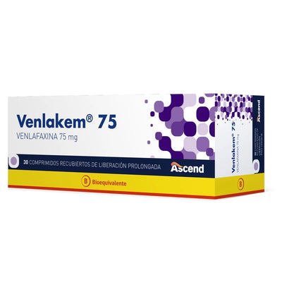 Venlakem 75 mg - 30 Comprimidos de Liberación Prolongada - Farmacias Curie