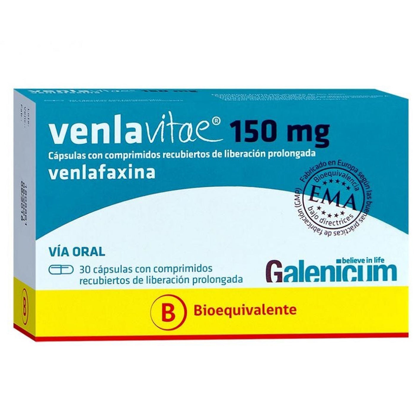 Venlavitae Cápsulas con Comprimidos Recubiertos de Liberación Prolongada 150mg - Farmacias Curie