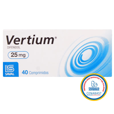 Vertium Comprimidos 25mg Medicamento Cenabast - Farmacias Curie