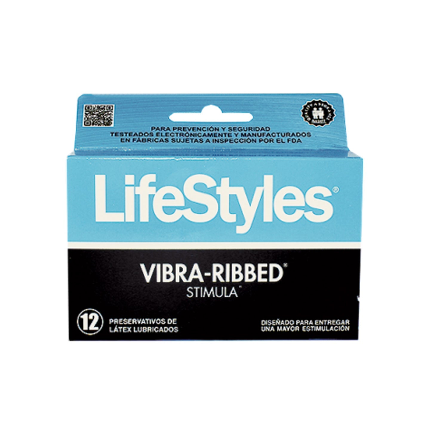 Lifestyles Vibra-Ribbed - 12 unidades - Farmacias Curie