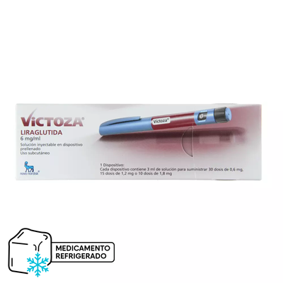 Victoza 6mg/mL - 1 Lapiz de 3 mL (Refrigerado) - Farmacias Curie