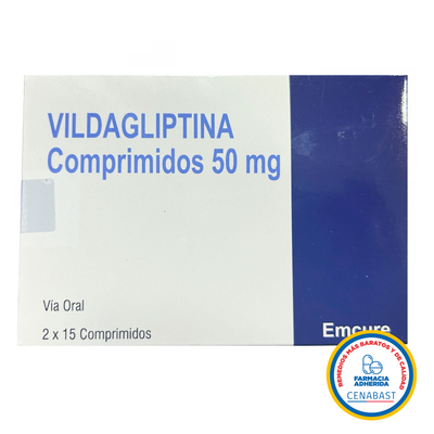 Vildagliptina Comprimidos 50mg Medicamento Cenabast - Farmacias Curie