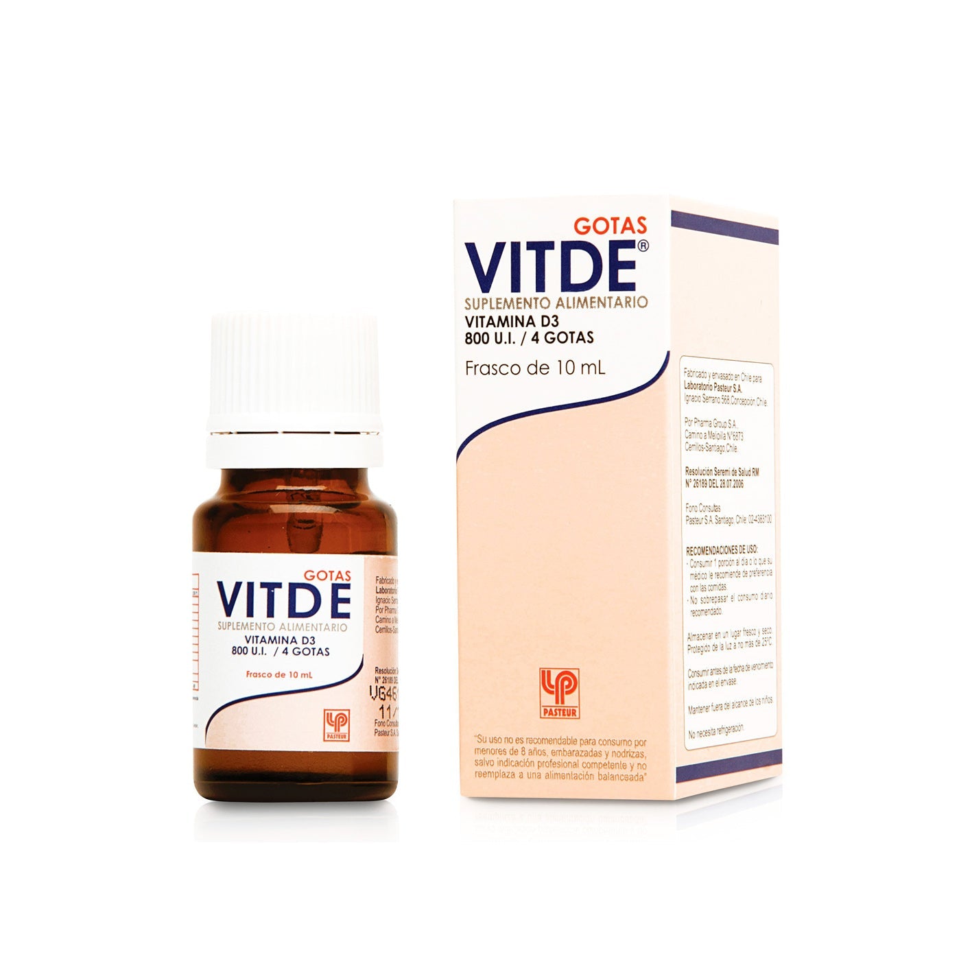 Vitde Gotas 800U.I. - 10ml - Farmacias Curie