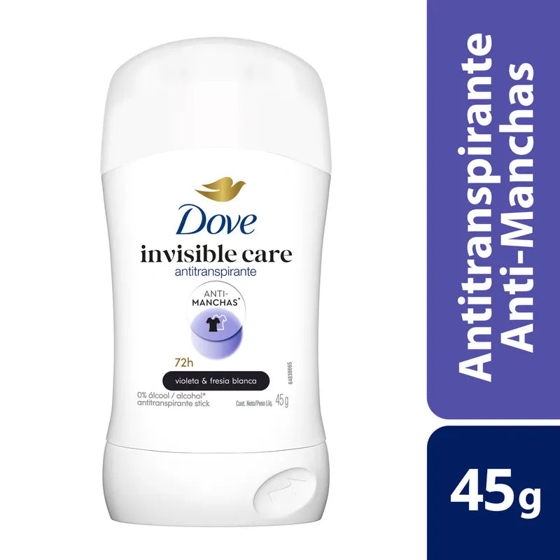 DESODORANTE BARRA DOVE INVISIBLE CARE - 45g