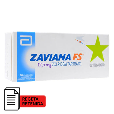 Zaviana FS Comprimidos Recubiertos de Liberación Prolongada 12,5mg - Farmacias Curie