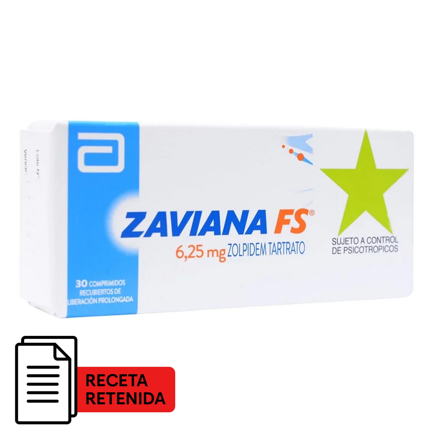 Zaviana FS Comprimidos Recubiertos de Liberación Prolongada 6,25mg - Farmacias Curie