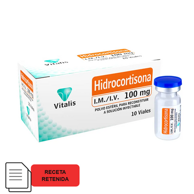 Hidrocortisona 100mg Polvo Para Suspensión Inyectable - 1 Ampolla