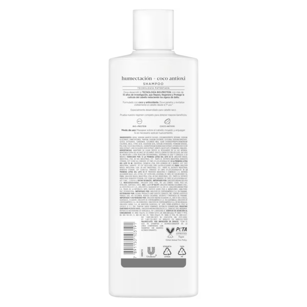 Dove Shampoo Humectación + Coco Antioxi - 370ml