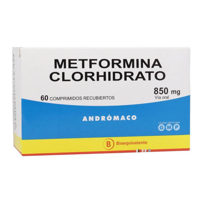 Metformina Comprimidos Recubiertos 850mg -60 unidades