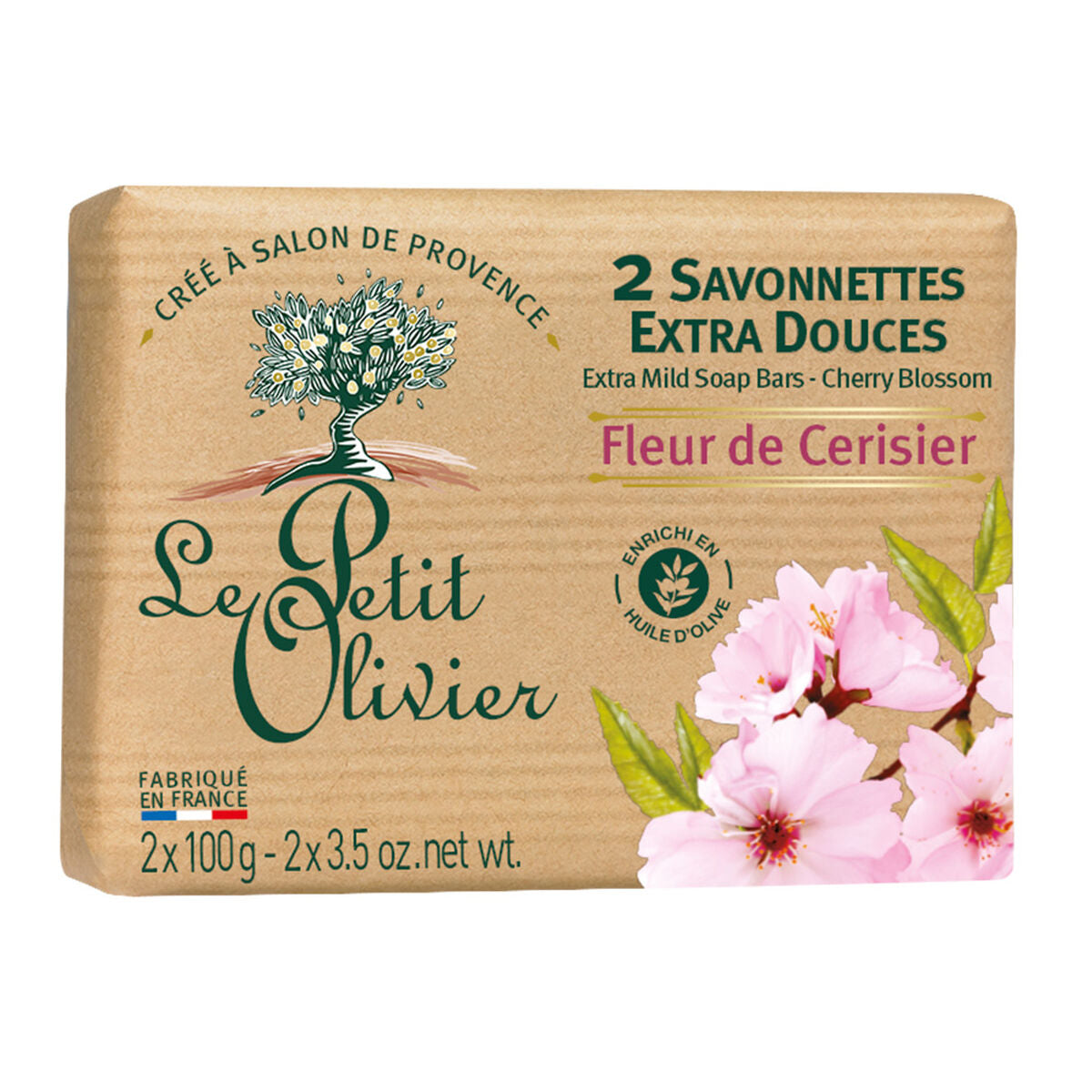 Le Petit Olivier Jabón Extra Suave Flor de Cerezo 2un