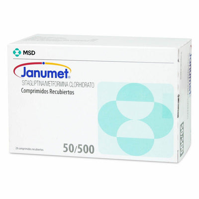 Janumet 50/500 - 28 Comprimidos Recubiertos