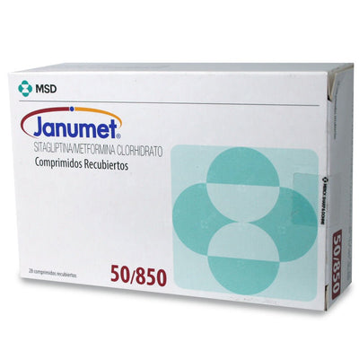 Janumet 50/850 - 28 Comprimidos Recubiertos