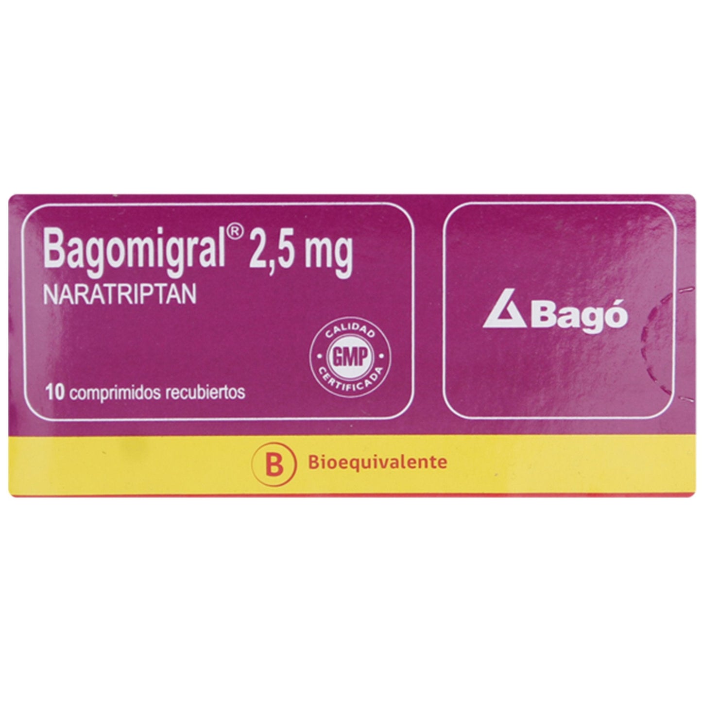 Bagomigral 2,5mg - 10 Comprimidos recubiertos