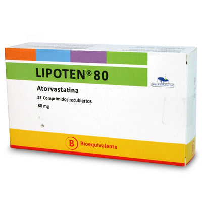 Lipoten 80mg - 28 Comprimidos Recubiertos