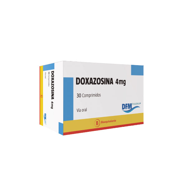 Doxazosina 4mg - 30 Comprimidos - Medicamento CENABAST