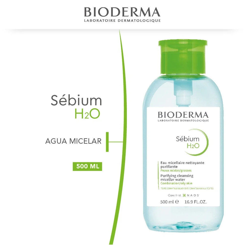Bioderma Sebium H2O Agua Micelar Piel Mixta a Grasa - 500 ml