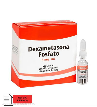 Dexametasona 4mg/mL - 1 Ampolla Inyectable Fraccionada