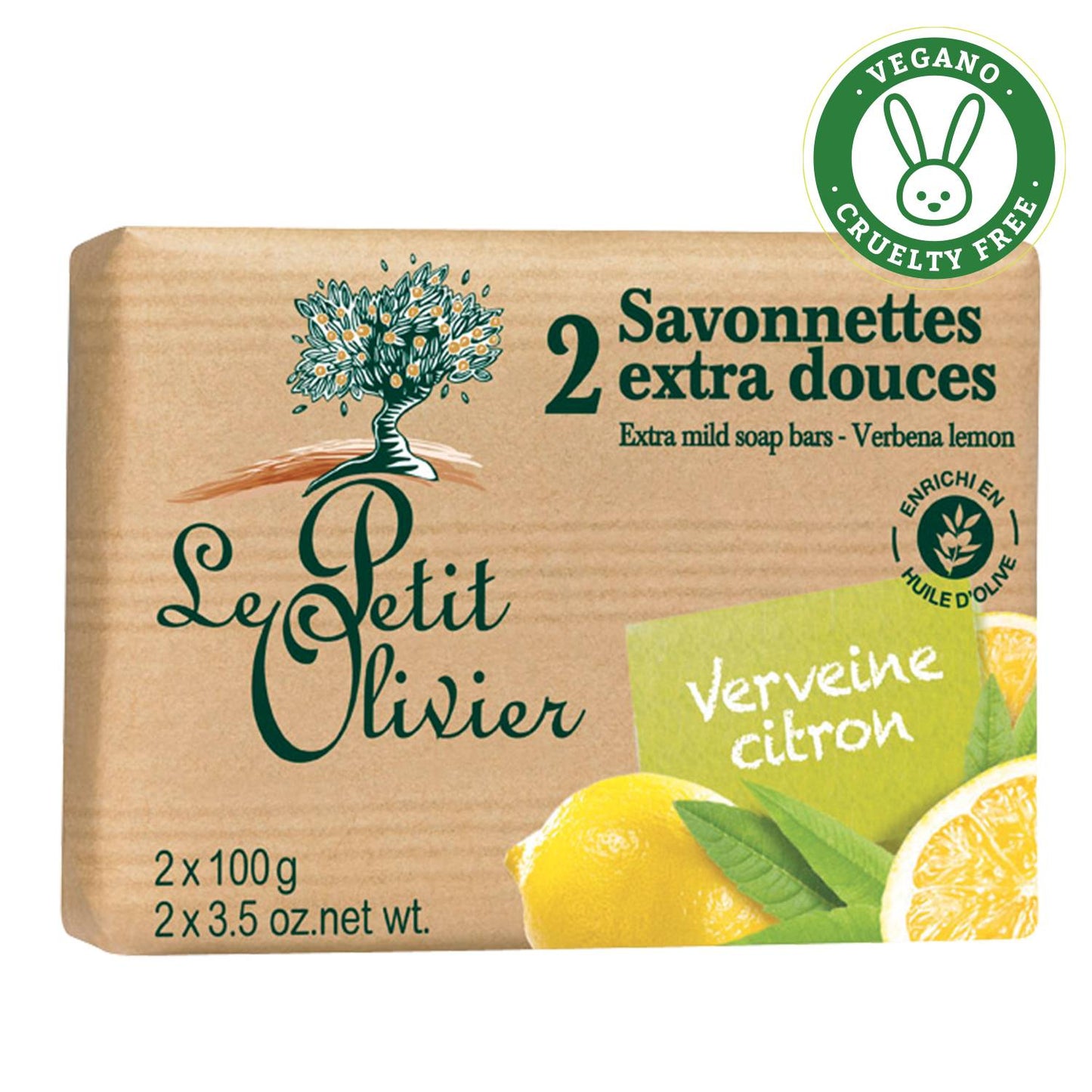 Le Petit Olivier Jabón Extra Suave Verbena y Limón 2un