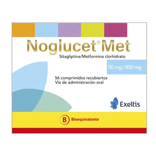 Noglucet Met 50/850mg - 56 Comprimidos Recubiertos - Farmacias Curie
