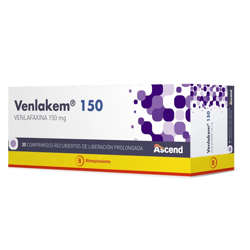 Venlakem 150 mg - 30 Comprimidos de Liberación Prolongada