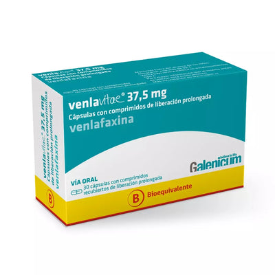 Venlavitae 37,5mg - 30 Cápsulas con Comprimidos Recubiertos de Liberación Prolongada
