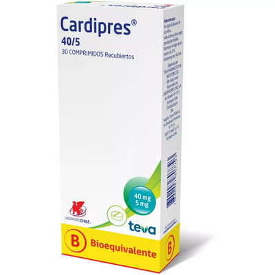Cardipres 40/5mg - 30 Comprimidos Recubiertos