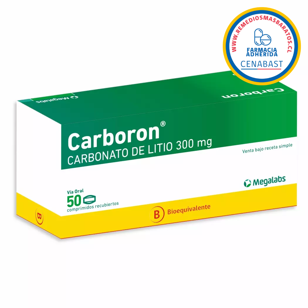 Carboron 300mg - 50 Comprimidos Recubiertos - Medicamento Cenabast