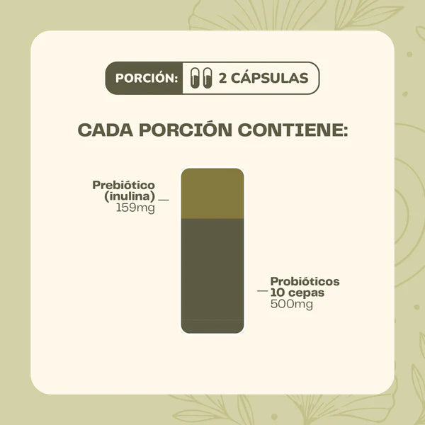 Probiótico Digestivo 10 Cepas 25 Billones - 60 Cápsulas