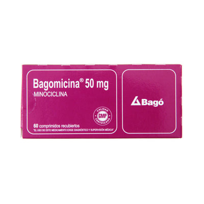 Bagomicina 50mg - 60 Comprimidos recubiertos
