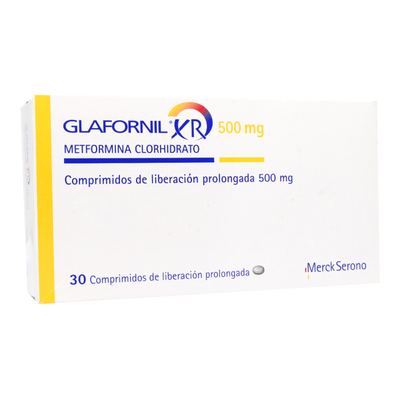 Glafornil XR Comprimidos Recubiertos de Liberación Prolongada 500mg