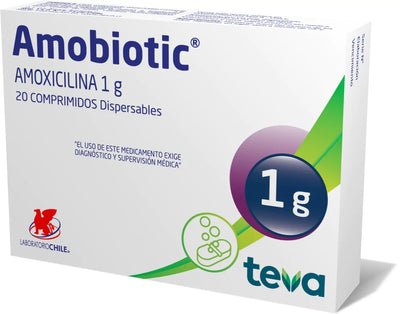 Amobiotic 1g - 20 Comprimidos Dispersables