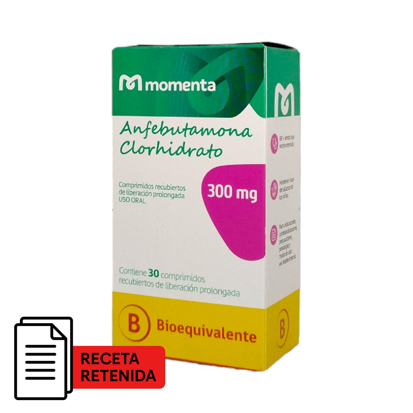 Anfebutamona XL Comprimidos Recubiertos de Liberación Prolongada 300mg - Farmacias Curie