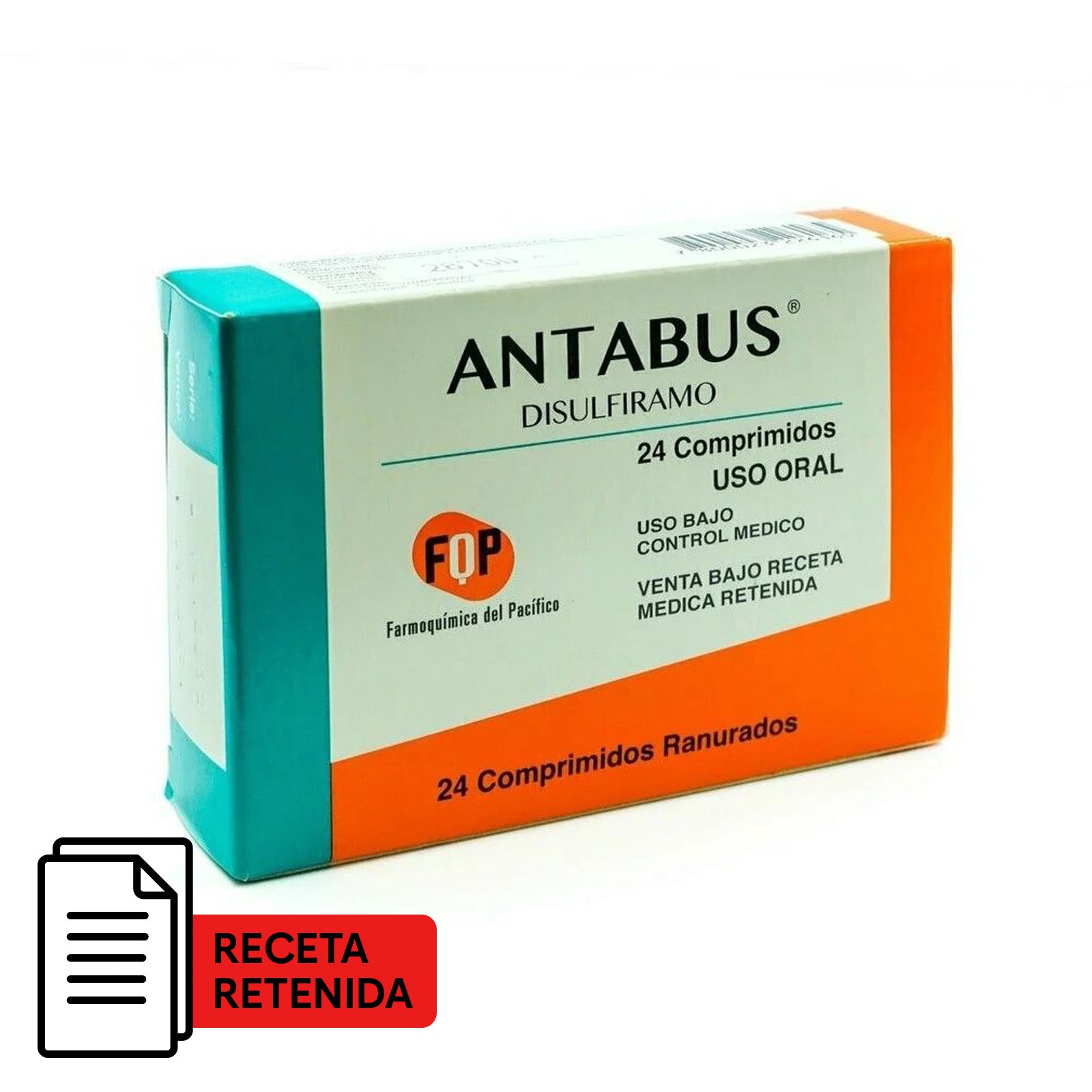 Antabus 500 mg -  24 Comprimidos Recubiertos - Farmacias Curie