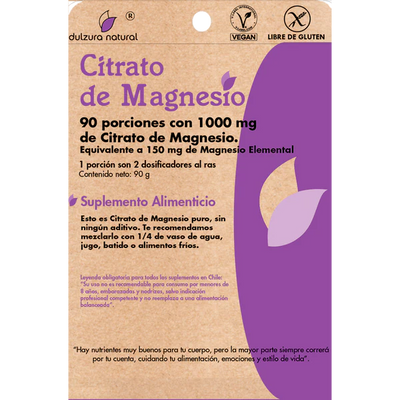 Citrato de Magnesio 1000 mg - 90 porciones