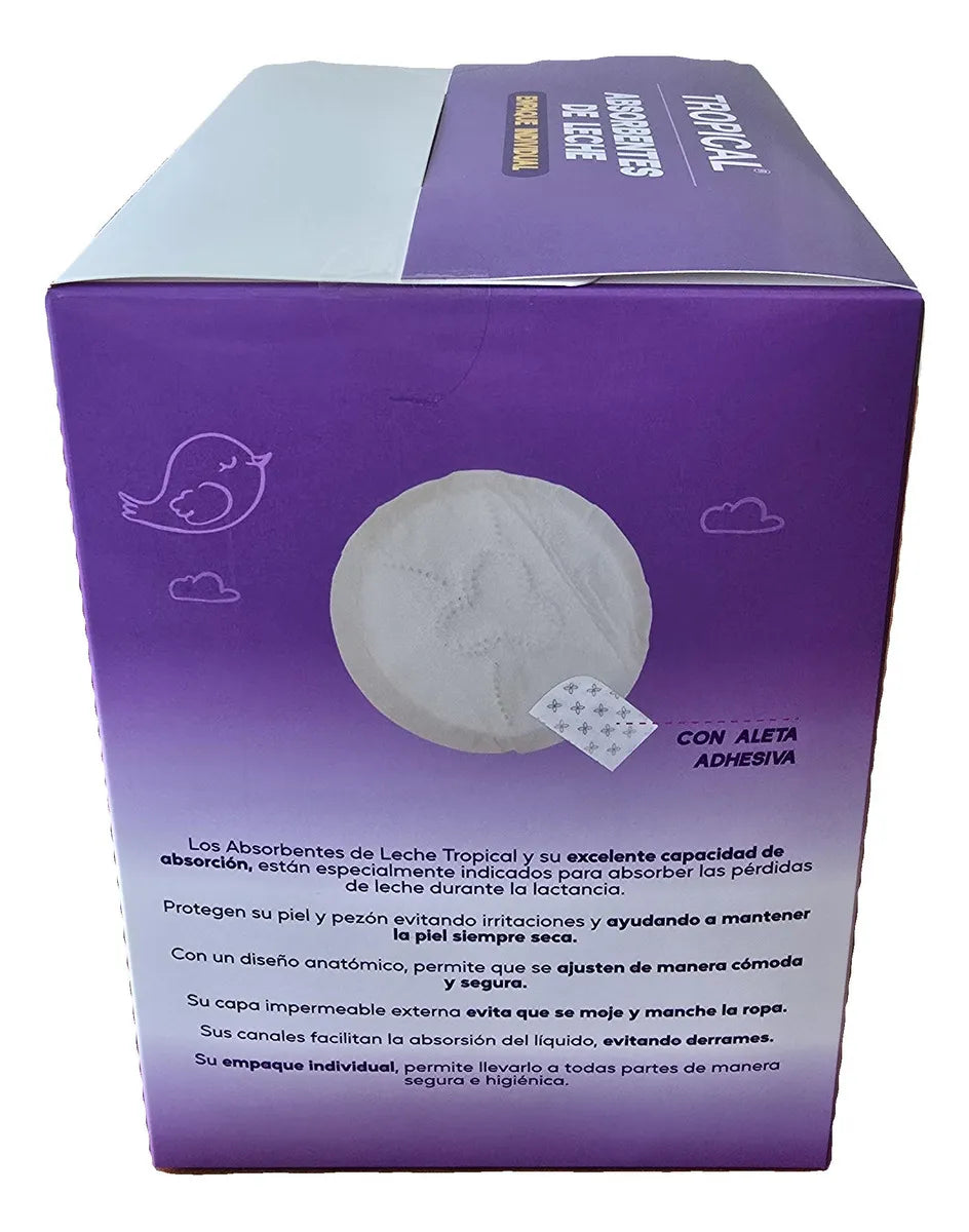 Tropical Absorbentes de Leche - 90 unidades