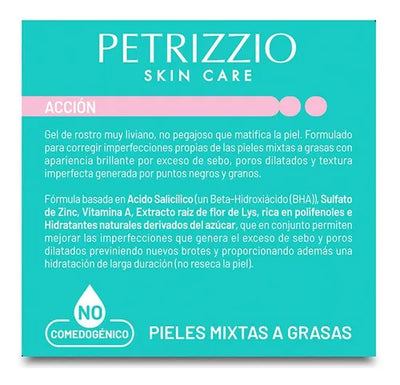 Petrizzio HidraShock Antiimperfecciones - Piel Mixta a Grasa - 50 Gramos